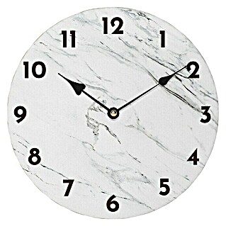 Zidni sat izgled mramora (Bijela, Promjer: 29 cm)