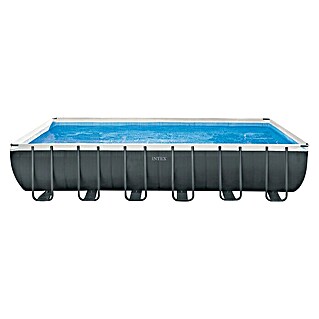 Intex Frame-Pool-Set Ultra Quadra XTR (L x B x H: 732 x 366 x 132 cm, Fassungsvermögen: 31,8 m³, Dunkelgrau, Inkl. Salzwassersystem)
