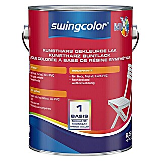 swingcolor Mix Kleurlak Kunsthars (Mengkleur basis, 2,5 l, Zijdemat)