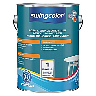 swingcolor Mix Kleurlak Acryl 2in1 (Mengkleur basis, 2,5 l, Zijdemat)