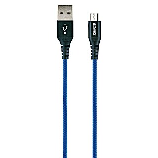 Schwaiger USB-Ladekabel (1,2 m, USB A-Stecker, USB Micro-B-Stecker, Königsblau)
