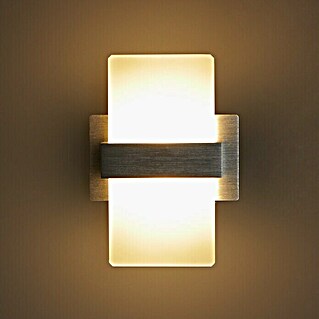 Reality Leuchten LED-Wandleuchte Platon (4 W, L x B x H: 9 x 13 x 18 cm, Aluminium, Warmweiß)