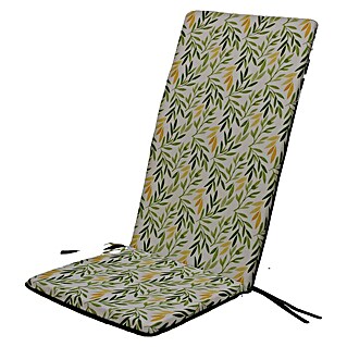 Cojín para sillón de posiciones Olivo (120 x 45 x 3,5 cm, Verde/Amarillo, 50% algodón y 50% poliéster)