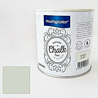 swingcolor Pintura de tiza Chalk Paint (Verde Alba, 500 ml, Mate)