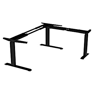 Tischgestell E-CORNER (Höhenverstellung: 610 mm - 1.270 mm, Schwarz, Stahl)