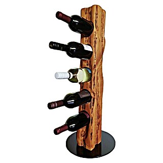 Wood & Wishes Weinregal Premium (Höhe: 78 cm, Anzahl Flaschen: 5 Stk., Holz, Mahagoni)