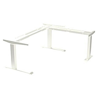 Tischgestell E-CORNER (Höhenverstellung: 610 mm - 1.270 mm, Weiß, Stahl)