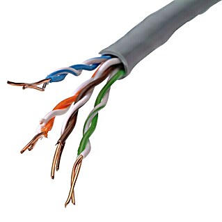 Profi Depot UTP-kabel, per meter CAT5E (Grijs)