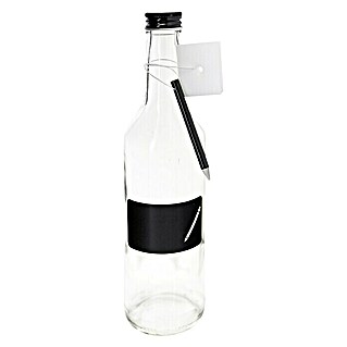 Glasflasche mit Kreidefeld (Füllvermögen: 500 ml)