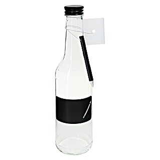 Glasflasche mit Kreidefeld (Füllvermögen: 350 ml)