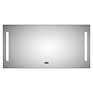 DSK LED-Lichtspiegel Silver Time (120 x 60 cm, Kippschalter)
