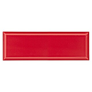 Wandfliese Metro Biselado Verme 180 (9,8 x 29,8 cm, Rot, Glänzend)