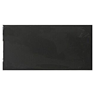 Wandfliese Alboran Negro (7,5 x 15 cm, Schwarz, Glänzend)