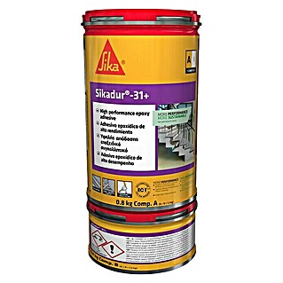 Sika Adhesivo de resina epoxi de 2 componentes Sikadur -31+ (1,2 kg, Gris hormigón)