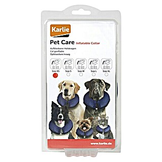 Karlie Collar para perros inflable (L x An x Al: 46,5 x 46,5 x 12 cm, Nylon, Azul, XS)