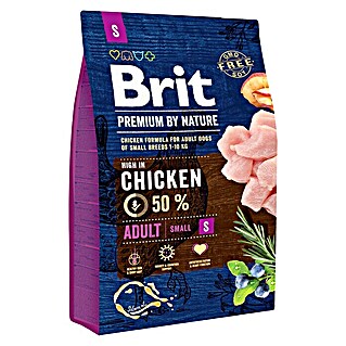 Brit Premium Pienso seco para perros Nature Adult S (3 kg, Pollo)