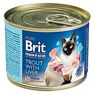 Brit Premium Comida húmeda para gatos (200 g, Trucha con hígado)