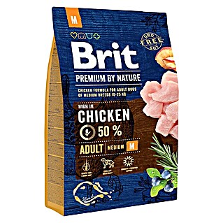 Brit Premium Pienso seco para perros Nature Adult M (3 kg, Pollo)