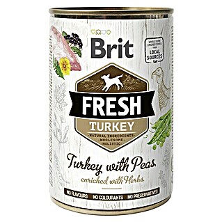 Brit Fresh Comida húmeda para perros (400 g, Pavo y guisantes)