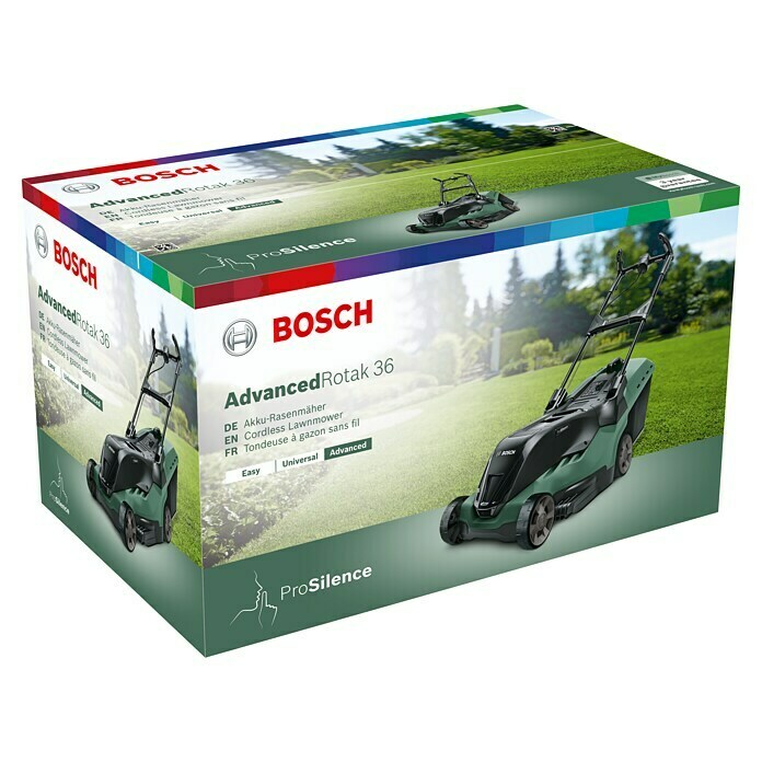 Bosch Universal Rotak Akku-Rasenmäher 36-550 (36 V, 1 Akku, 4 Ah, Schnittbreite: 38 cm)