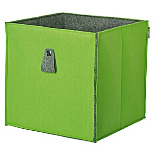Phönix Atlanta Aufbewahrungsbox (L x B x H: 34 x 34 x 34 cm, Filz, Greenery/Grau)