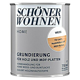 SCHÖNER WOHNEN-Farbe Home Grundierung für Holz und MDF-Platten (Weiß, 750 ml)