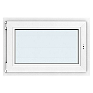 Solid Elements Kunststofffenster Basic (B x H: 90 x 60 cm, DIN Anschlag: Links, Weiß)