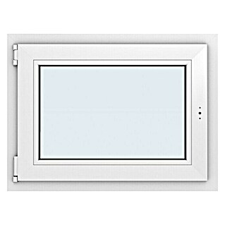 Solid Elements Kunststofffenster Basic (B x H: 80 x 60 cm, DIN Anschlag: Links, Weiß)