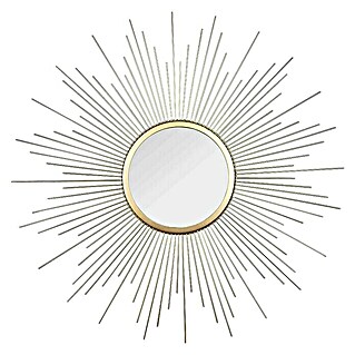Ukrasno ogledalo Sunny (Promjer: 60 cm, Boja: Zlatna boja)