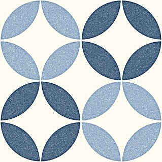 Feinsteinzeugfliese Vintage Nice (25 x 25 cm, Blau/Weiß, Matt)