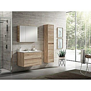 Mueble de lavabo Ten (L x An x Al: 45 x 100 x 60 cm, Roble bardolino, Estilo madera)