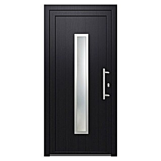 PVC ulazna vrata KF03 Pula (D x Š x V: 70 x 1.000 x 2.100 mm, DIN desno, Antracit-bijele boje)