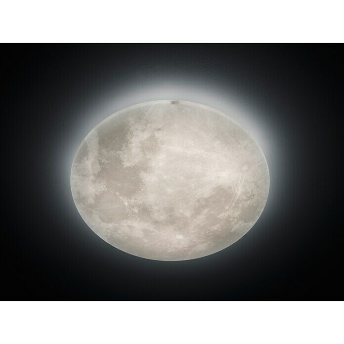 Trio Leuchten LED-Deckenleuchte rund Lunar (40 W, Grau, Ø x H: 60 x 12 cm)