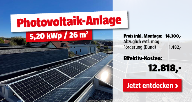 Photovoltaik-Anlage-Set für 26m²