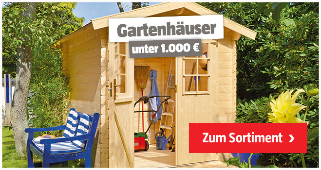 Gartenhäuser unter 1.000 Euro