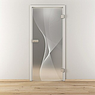 Diamond Doors Glasdrehtür 624 (709 x 1.972 mm, Rechts, Einscheibensicherheitsglas (ESG), Mattglas)