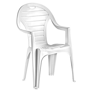 Vrtna stolica koja se može slagati jedna na drugu Naxos Monoblock (Bijele boje)