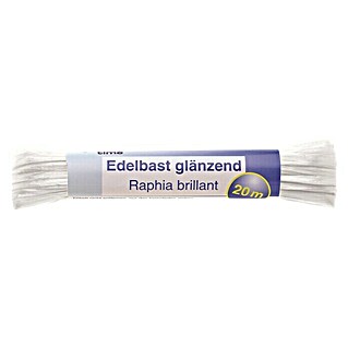 Glorex Hobby Time Edelbast (Glänzend, Weiß, 20 m)