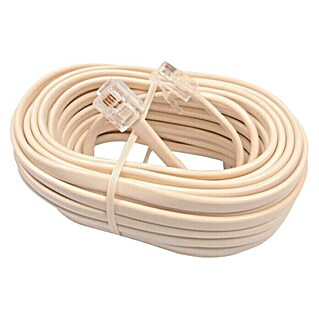 Cable de red telefónico Axil (Largo: 7 m, Blanco)