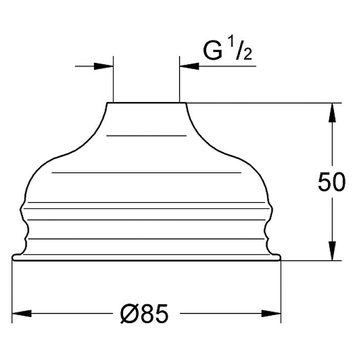 Grohe Kopfbrause Relexa Plus (Durchmesser: 8,5 cm, Anzahl Funktionen: 1, Chrom)