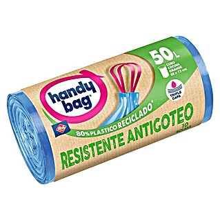 Handy bag Bolsas de basura Antigoteo (50 l, 10 uds., Azul)