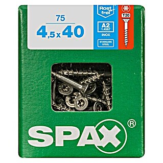 Spax Senkkopfschraube (Ø x L: 4,5 x 45 mm, Edelstahl rostfrei A2, 75 Stk.)