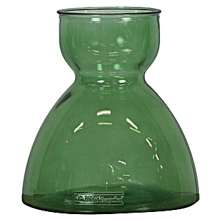 Glasvase Recyceltes Glas (Ø x H: 21,5 x 23 cm, Grün)