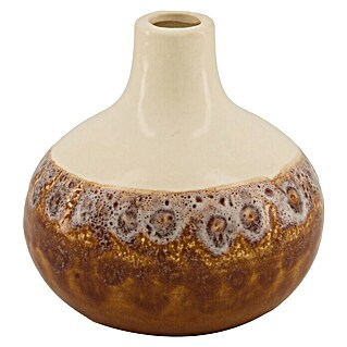 Vase (Ø x H: 12,5 x 12 cm, Keramik, Braun)