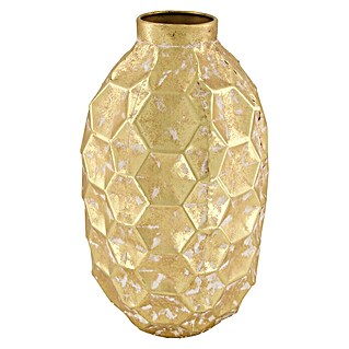 Vase (Ø x H: 24 x 38,5 cm, Metall, Gold)