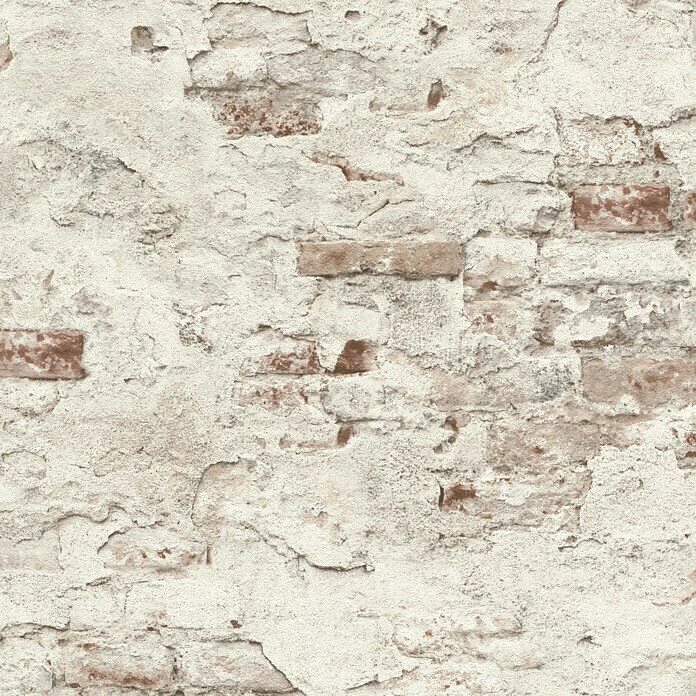 Vlies Tapete 47211 Stein Muster Bruchstein braun beige metallic schimmernd mauer