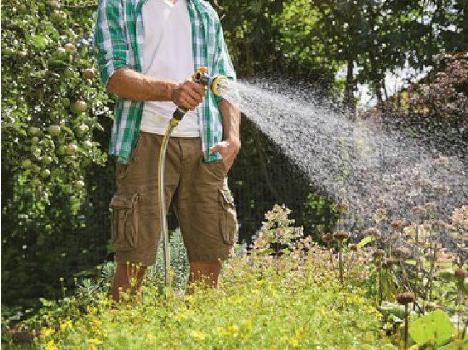 Bewässerung mit dem Gartenschlauch