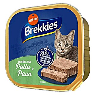 Affinity Brekkies Comida húmeda para gatos (100 g, Pavo y Pollo)