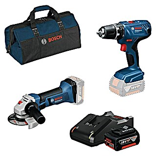 Bosch Professional Maschinen-Set 2 Tool Kit (Akkuspannung: 18 V, 2 Akkus, Kapazität: 4 Ah, Inhalt: 6 -tlg.)