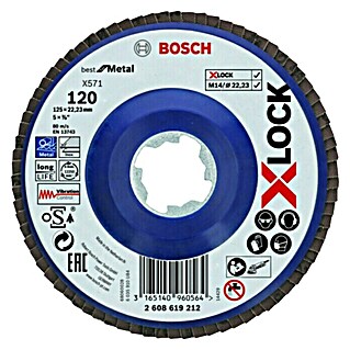 Bosch Professional X-Lock Disco de corte Best for Metal K120 (Diámetro disco: 125 mm, Apto para: Metal)